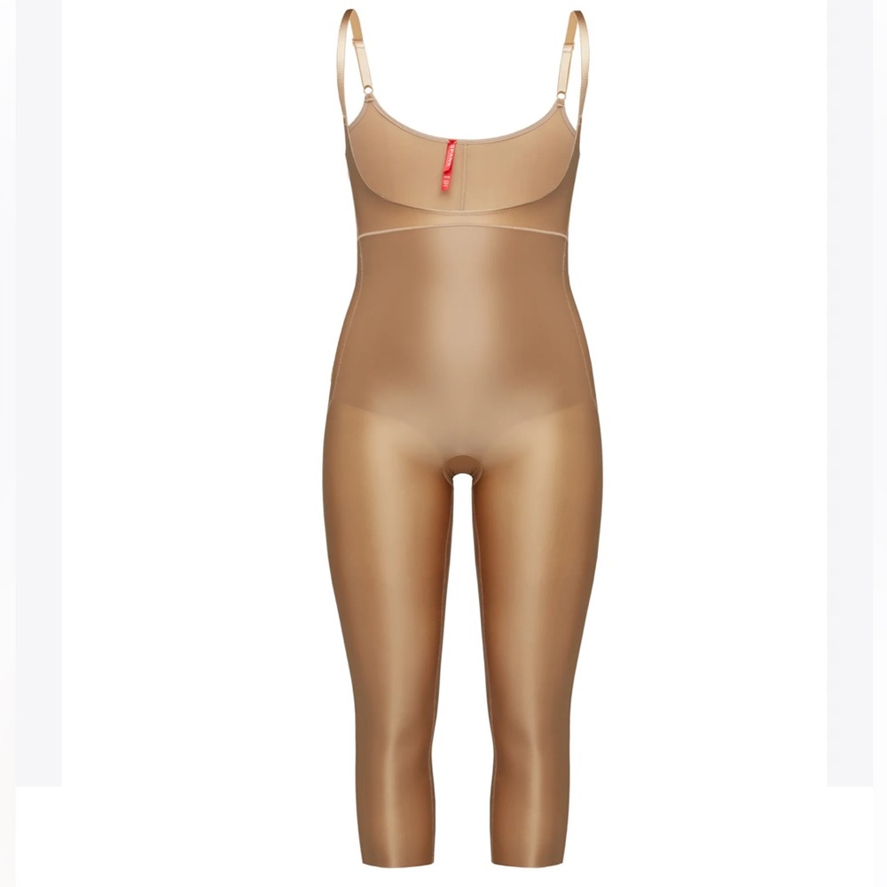 Spanx Suit Your Fancy Open Bust Catsuit - Broadway Beige (Plus)